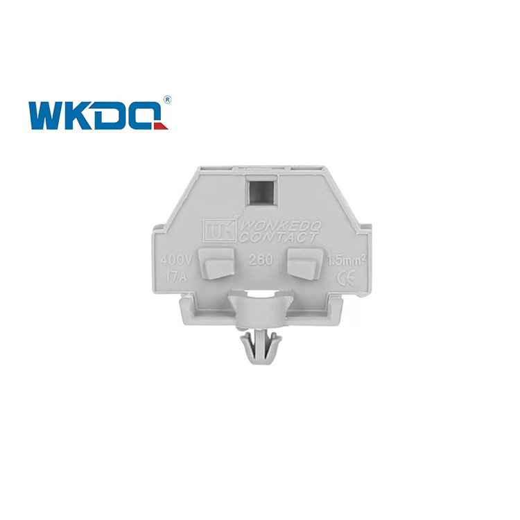 ขั้วต่อเทอร์มินัลบล็อกชนิดสปริง 260-301B Snap In Mounting Screwless 2 ตัวนำประหยัดเวลาสีเทาคุณภาพสูง