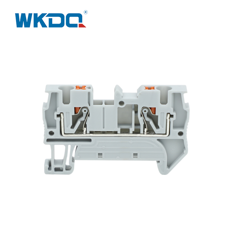 สายเคเบิล 4mm2 Din Rial Push In Terminal Block ป้องกันการอักเสบ 24 AWG