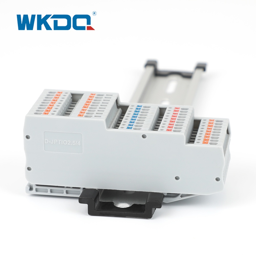 D JPTIO2.5 4 ฝาครอบเทอร์มินัลบล็อกลวดอ่อน