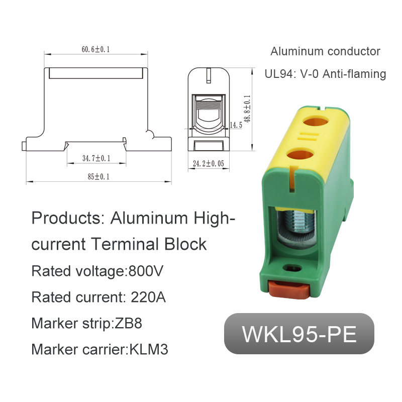DIN Rail Ground Terminal Block