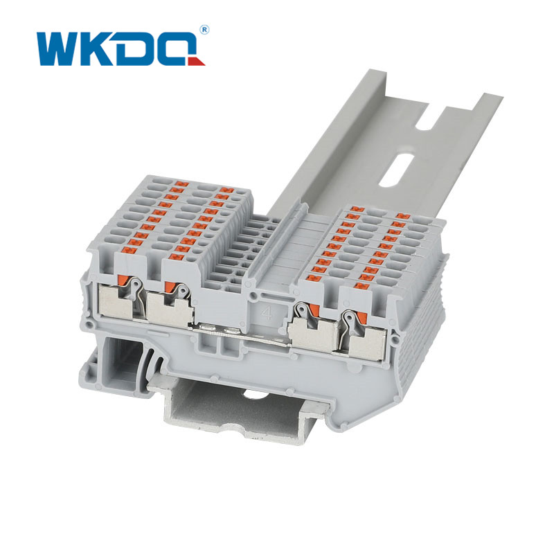 Din Rail Push In Connection ขั้วต่อสายไฟขั้วต่อสกรูรับรอง CE / RoHS