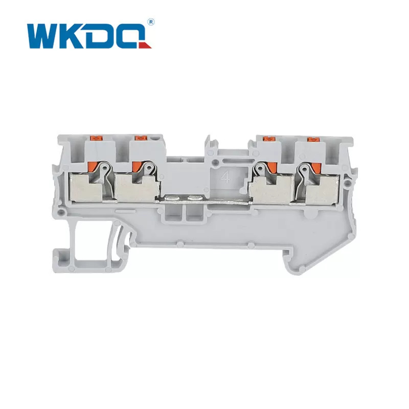 Din Rail Push In Connection Screw Terminal Wire Connectors CE / RoHS Certification