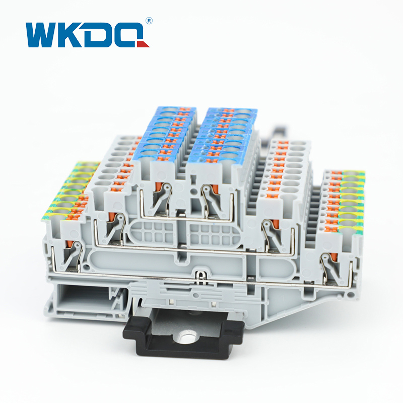 Din Rail Push In Terminal Block หลายระดับ