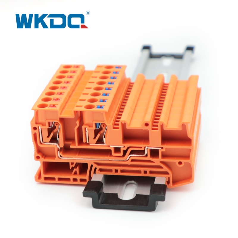 PTIO-IN2.5/3 2.5 มม. 2 แอคชูเอเตอร์รถไฟ DIN RAIL MONTED POWER TERMINAL