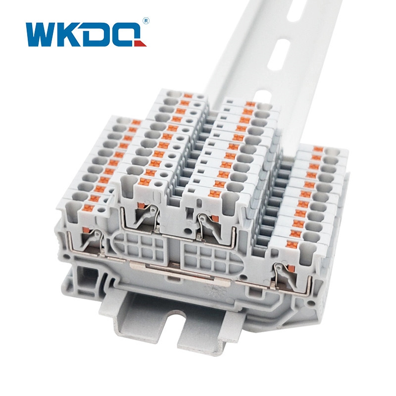 JPTTB 1.5/S Double Level Push In Terminal Block Din Rail 1.5 mm2