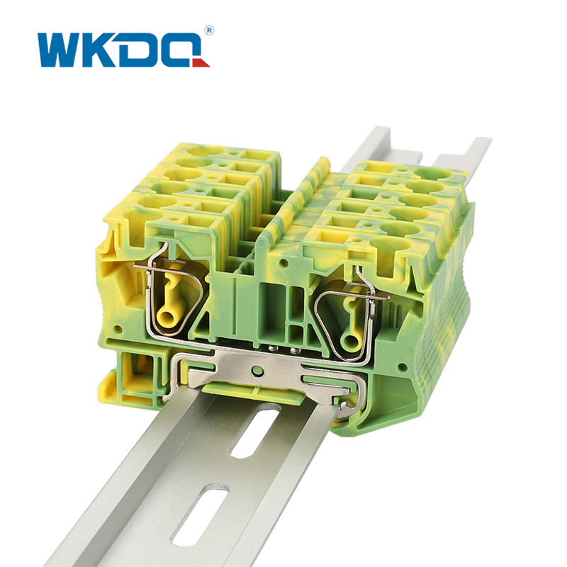 JST 6 PE Universal Din Rail Power Distribution Block, ขั้วต่อสายไฟแบบสปริง PE กราวด์