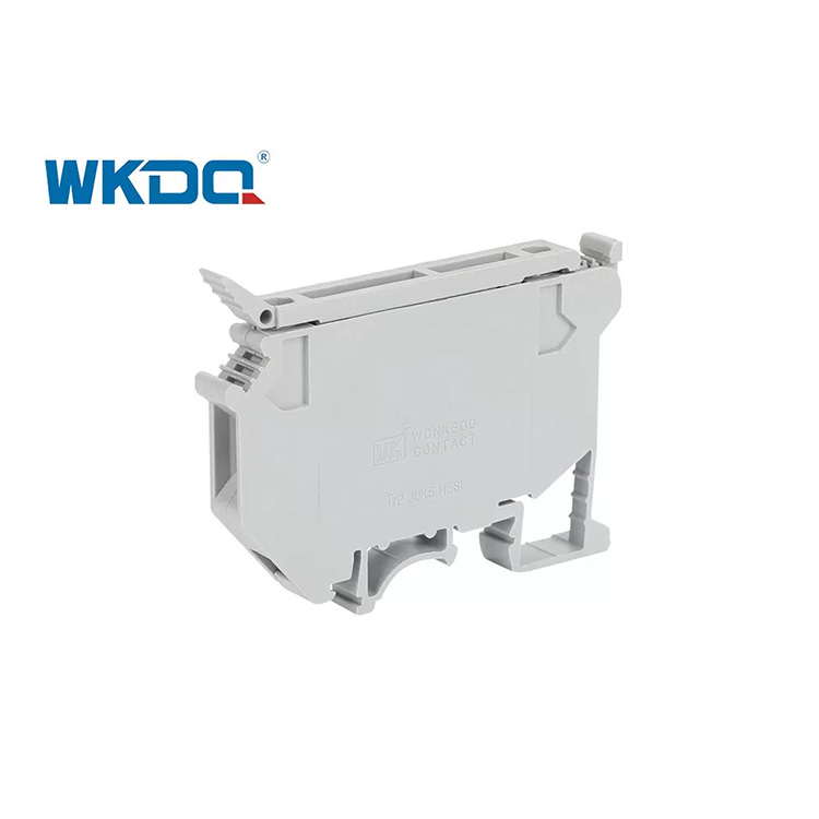 JUK 5-HESI Screw Terminal Block Connector Uk Series Rail Type สีเทาและสีดำ