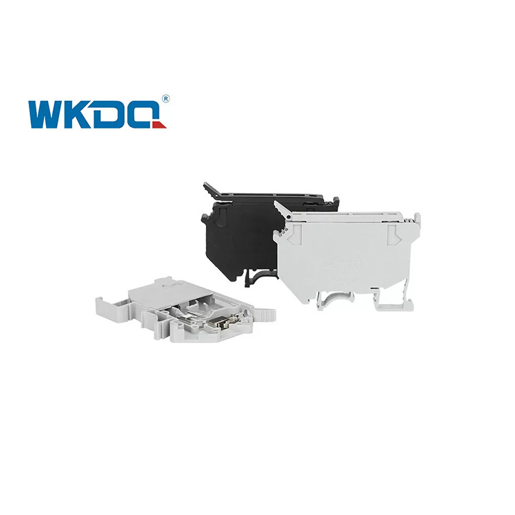 JUK 5-HESI Screw Terminal Block Connector Uk Series Rail Type สีเทาและสีดำ