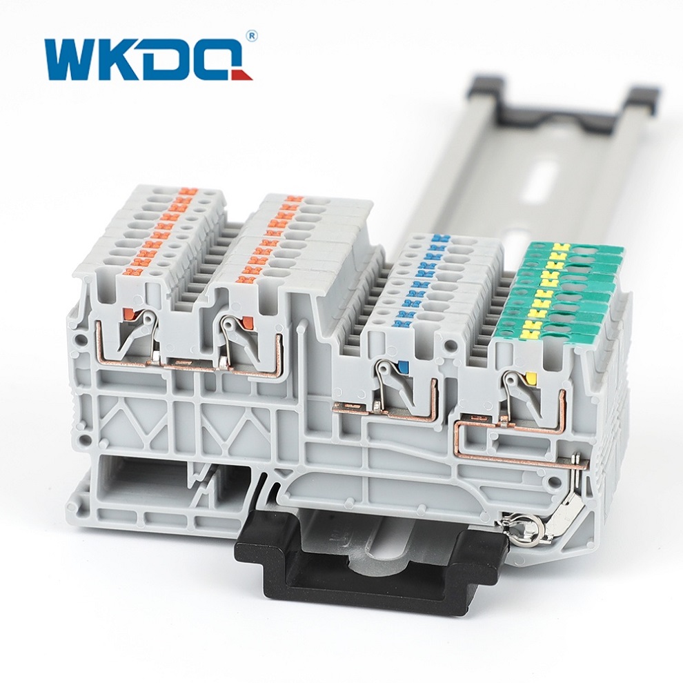 PTIO1.5/S/3 PE Push In เชื่อมต่อกราวด์เทอร์มินัลบล็อกเซนเซอร์ Actuato